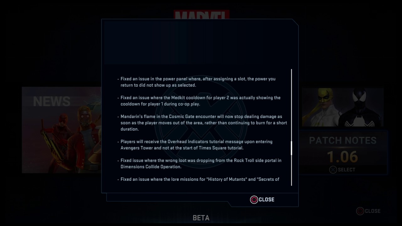 Marvel Heroes Omega PS4 - Update 1.06 Review