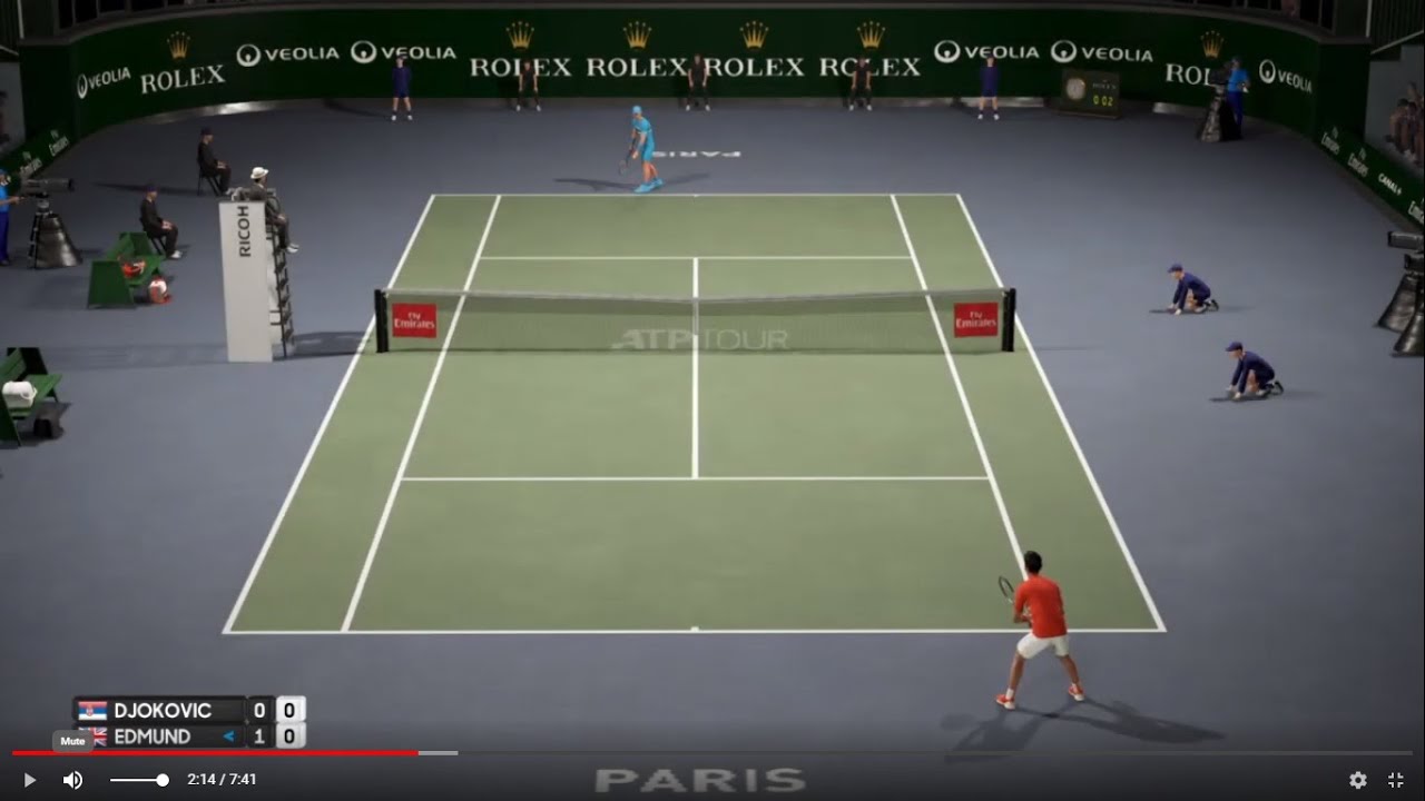 Novak Djokovic vs Kyle Edmund - Paris 2019 ATP AO Tennis PS4