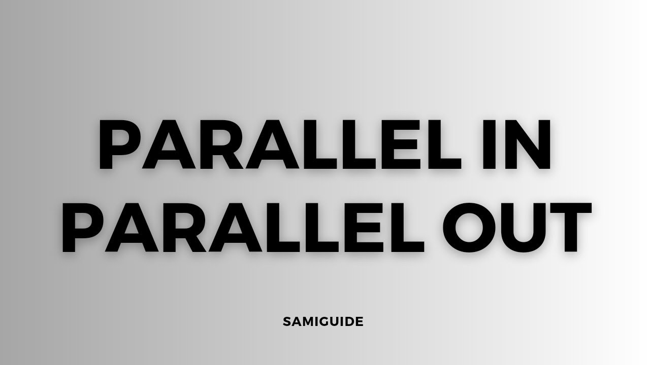 PIPO - Parallel In Parallel Out | SamiGuide