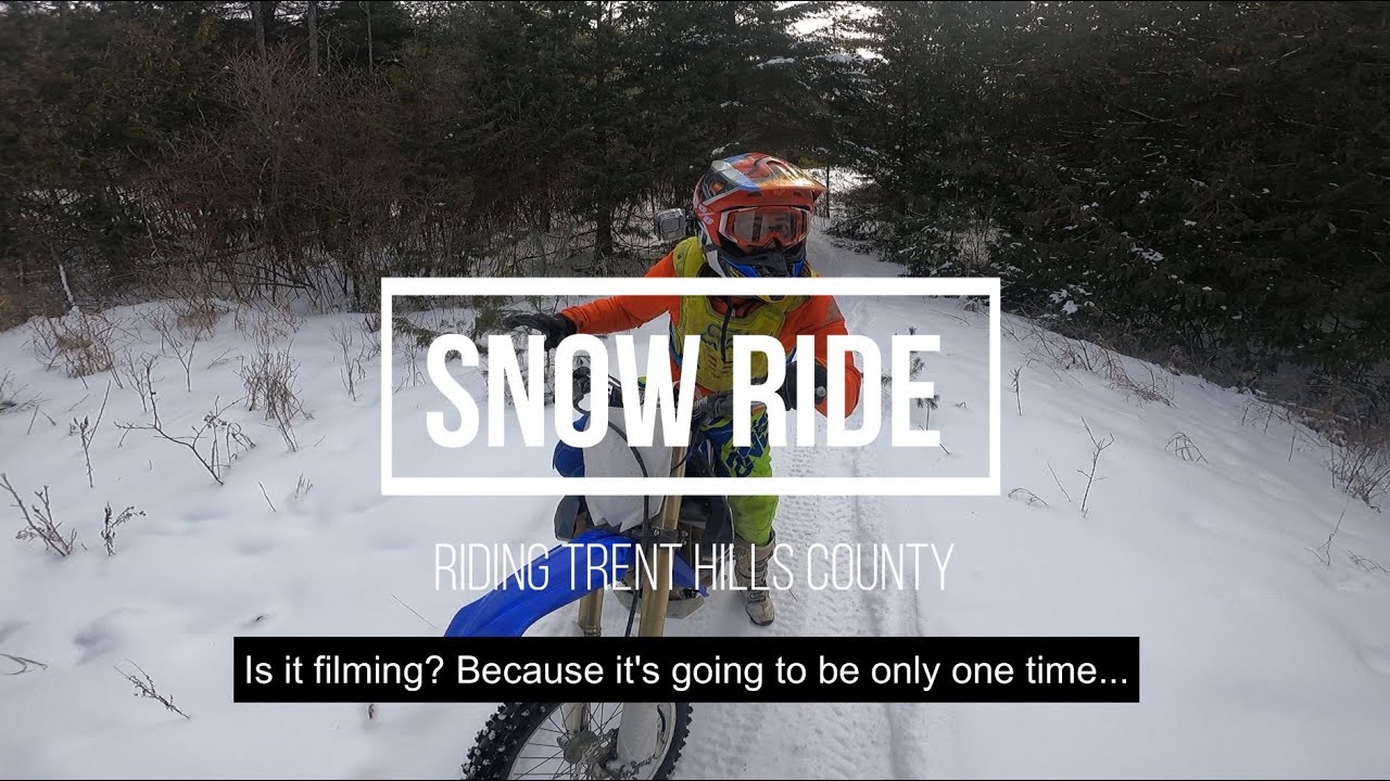 Studded tire ride after a snowstorm in Trent Hills County, Ontario