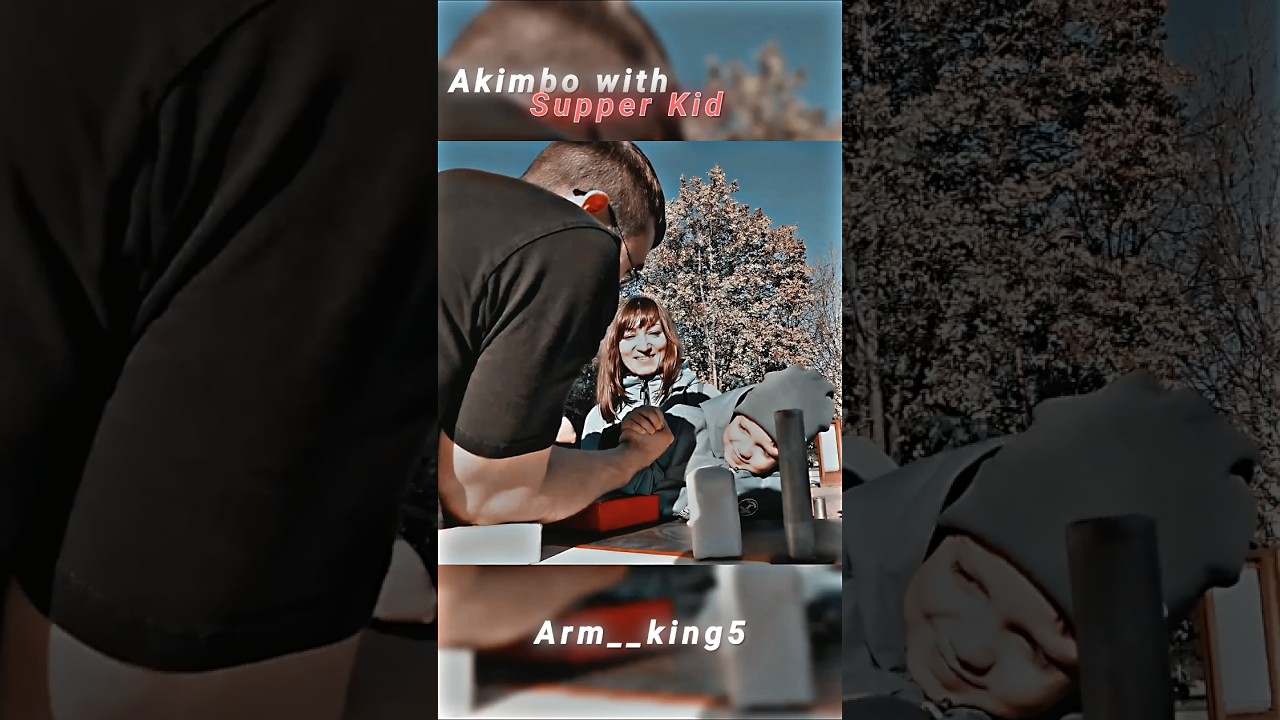 Akimbo 69 try arm wrestling in Street with supper kid 💀