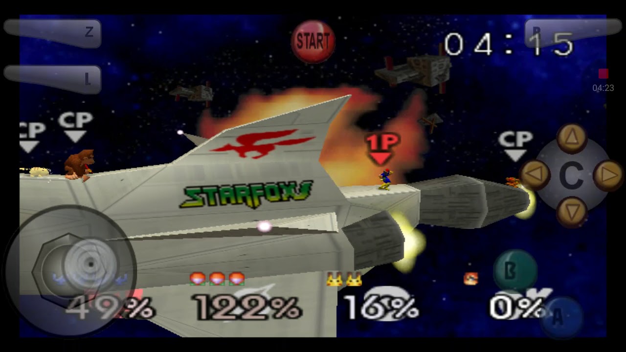 Super smash remix/ captain falcon vs pikachu vs donkey Kong vs samus