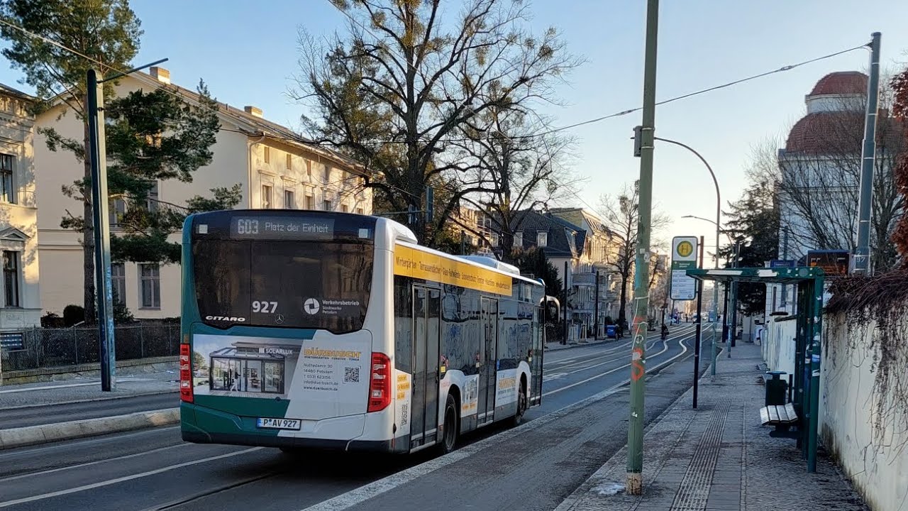 Bus Potsdam | Mitfahrt auf dem Kompl. 603 Von Platz der Einheit./West bis Höhenstraße im C2 927
