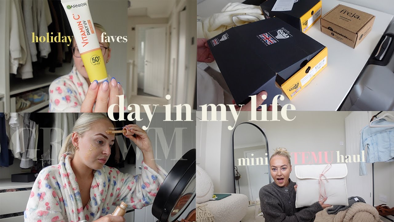 spend the day with me | holiday faves, mini TEMU haul + PR goodies