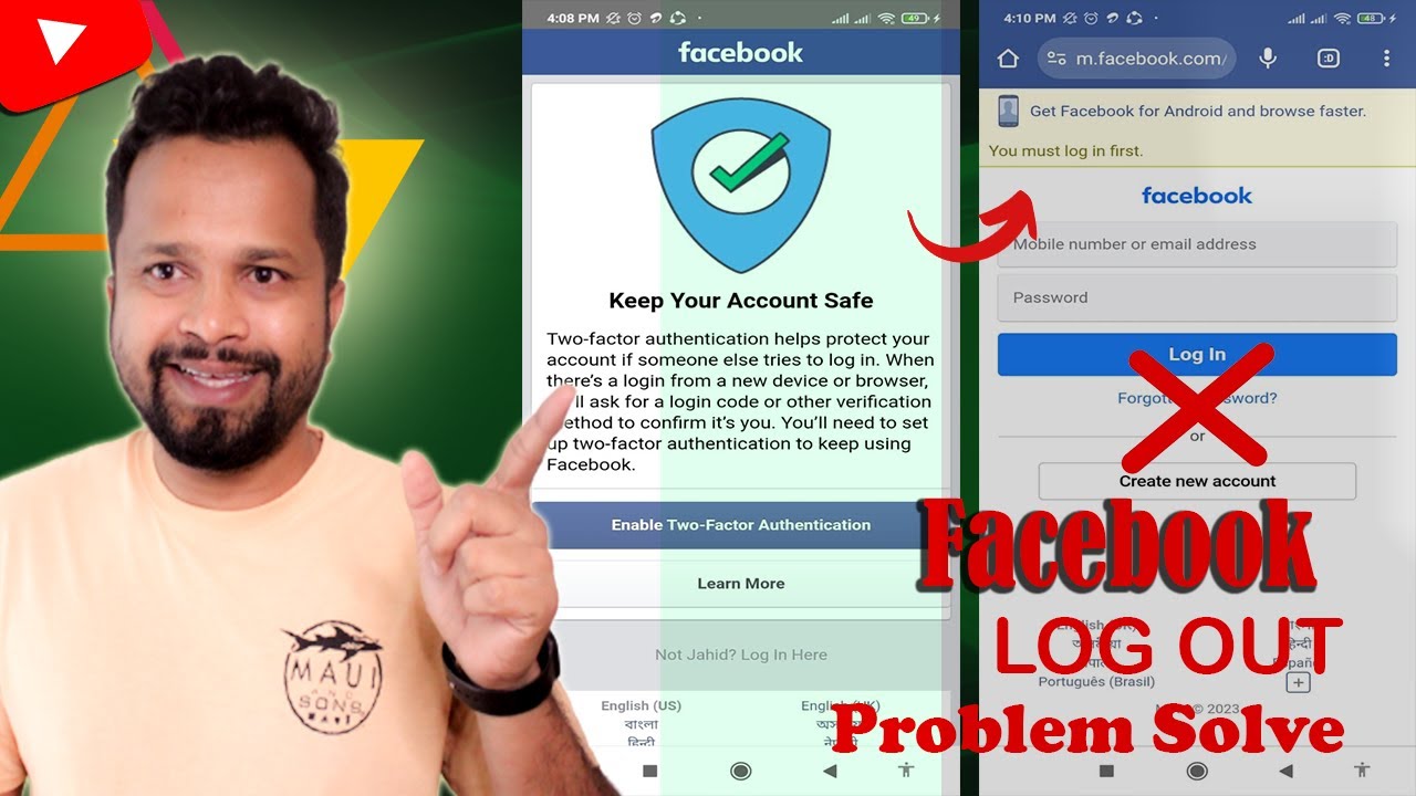 Problem solve | Enable Two-Factor Authentication | Facebook Keep Your Account Safe Problem Solve