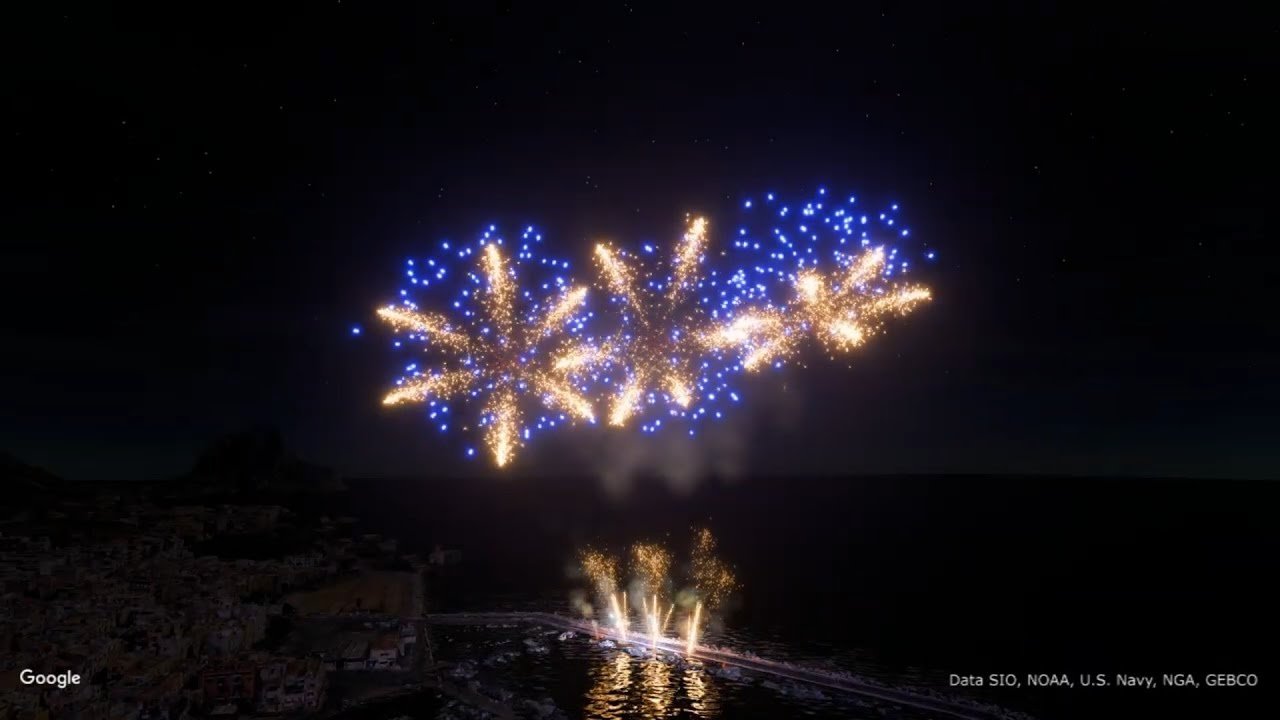 Tradizionale spettacolo pirotecnico.  #fwsim #fireworks