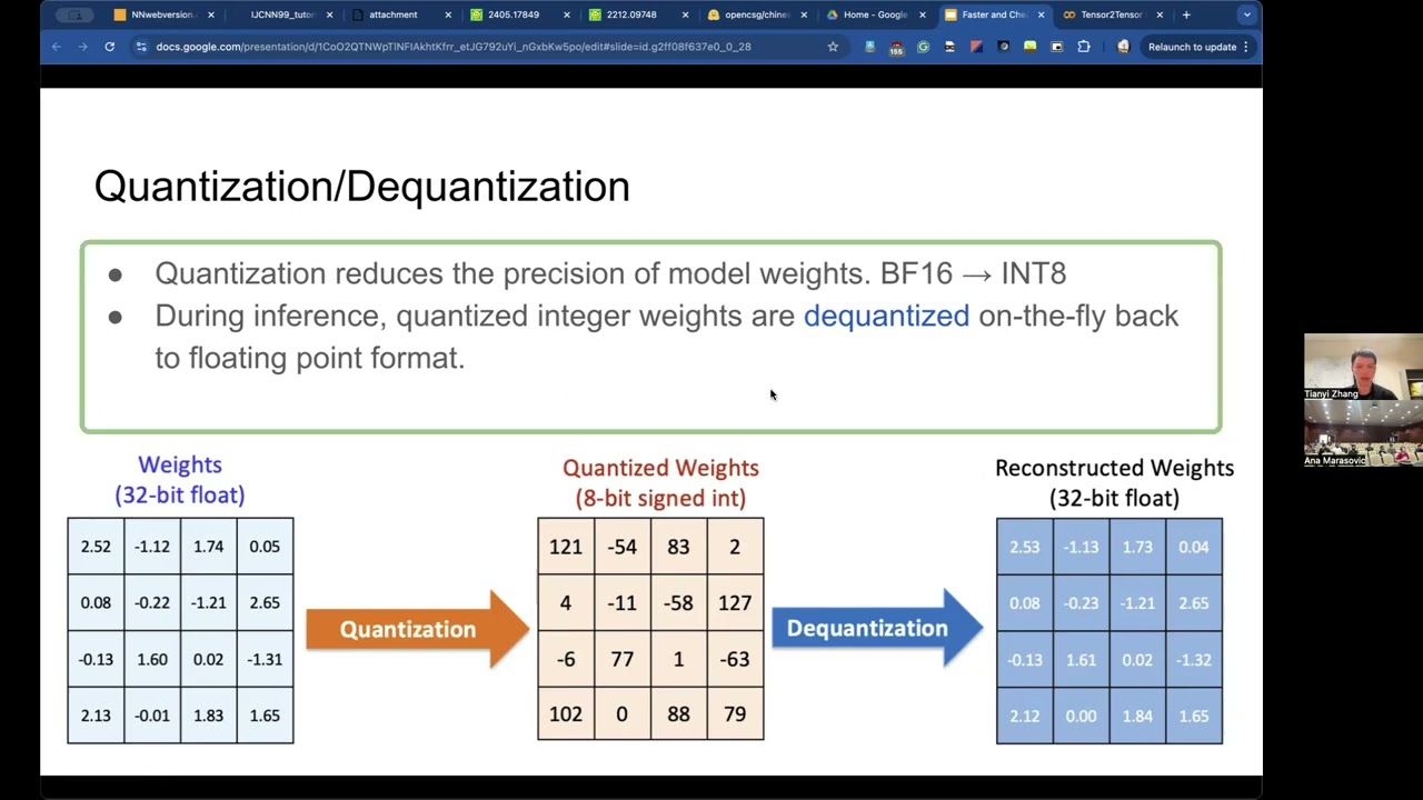 Guest Lecture by Tianyi Zhang: Faster & Cheaper LLMs with Weight and Key-value Cache Quantization