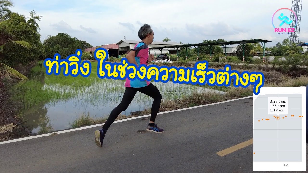 ท่าวิ่งในแต่ละความเร็ว พร้อมบรรยายวิธีการวิ่ง