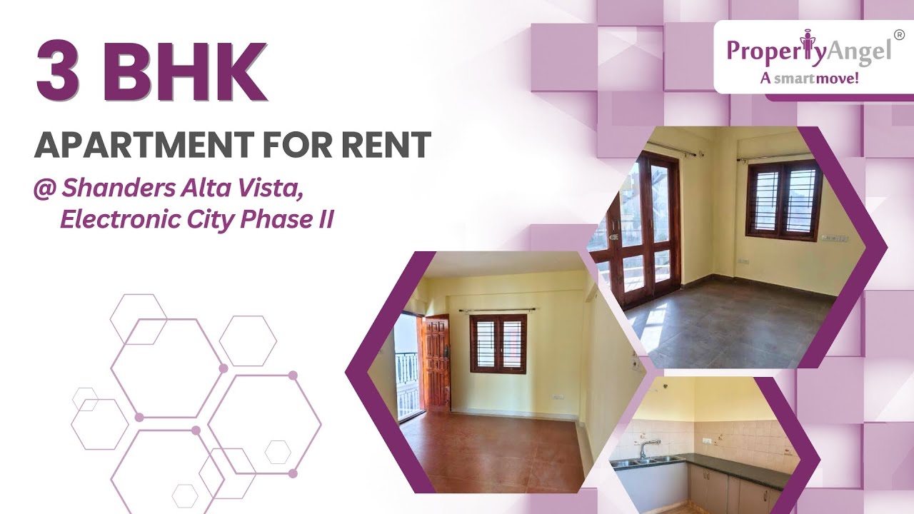 3 BHK Apartment for Rent in | Electronic City, Bangalore Shanders Alta Vista | PropertyAngel (9782)