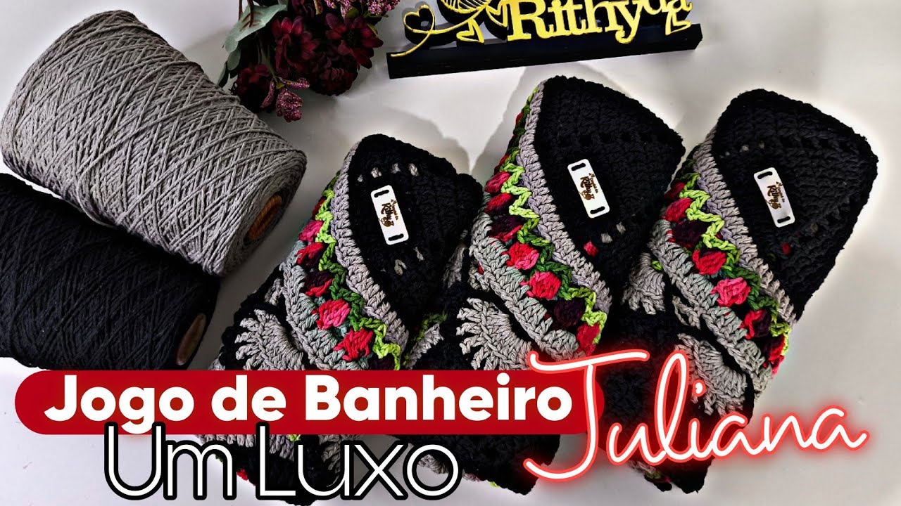 Jogo de Banheiro JULIANA no Preto ficou um Luxo 🖤✨