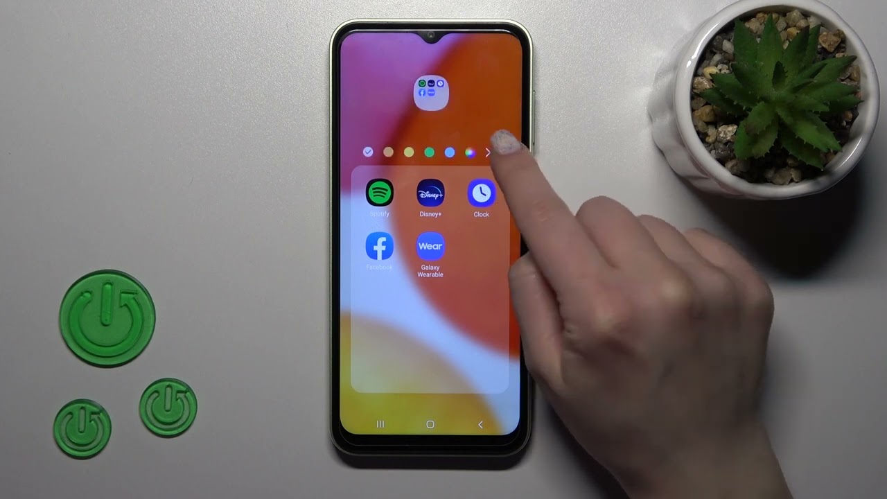 How to Create Folder in SAMSUNG Galaxy A14 - Home Screen Folders