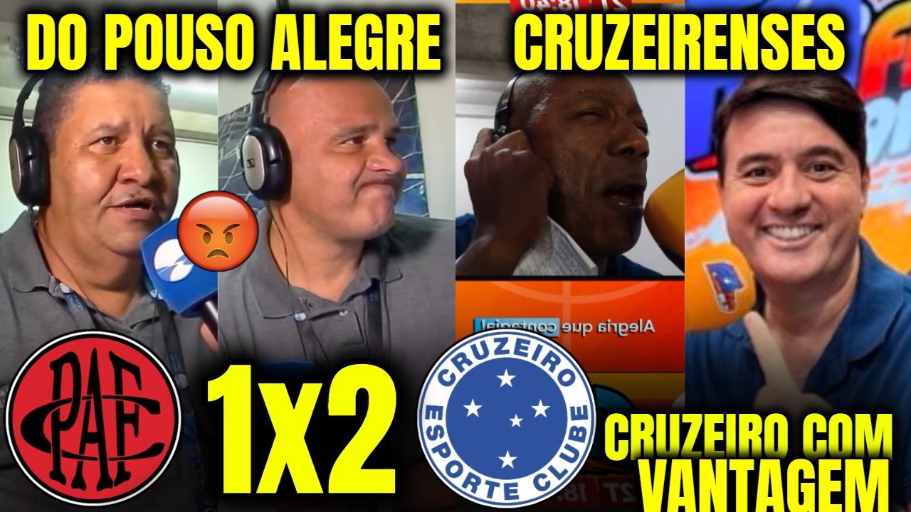 REAÇÕES DOS NARRADORES DE POUSO ALEGRE E DA RÁDIO FÃ COM ADROALDO LEAL POUSO ALEGRE 1X2 CRUZEIRO