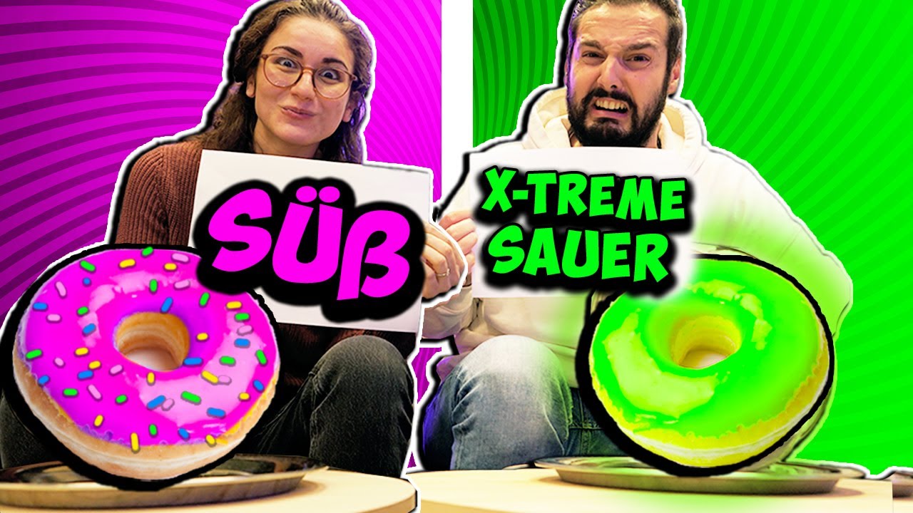 X-TREME SAUER VS. SÜß Challenge! Wer hält saure Süßigkeiten + Zitronensaft besser aus? Spiel mit mir