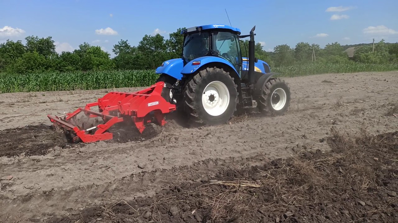 Глубокорыхлитель Оптикон Фаворит 3 +NEW HOLLAND T6090 29 06 2020 тестовый проход
