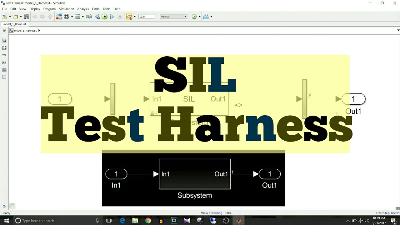Simulink Tutorial - 40 - SIL Test Harness For Logic Under Test