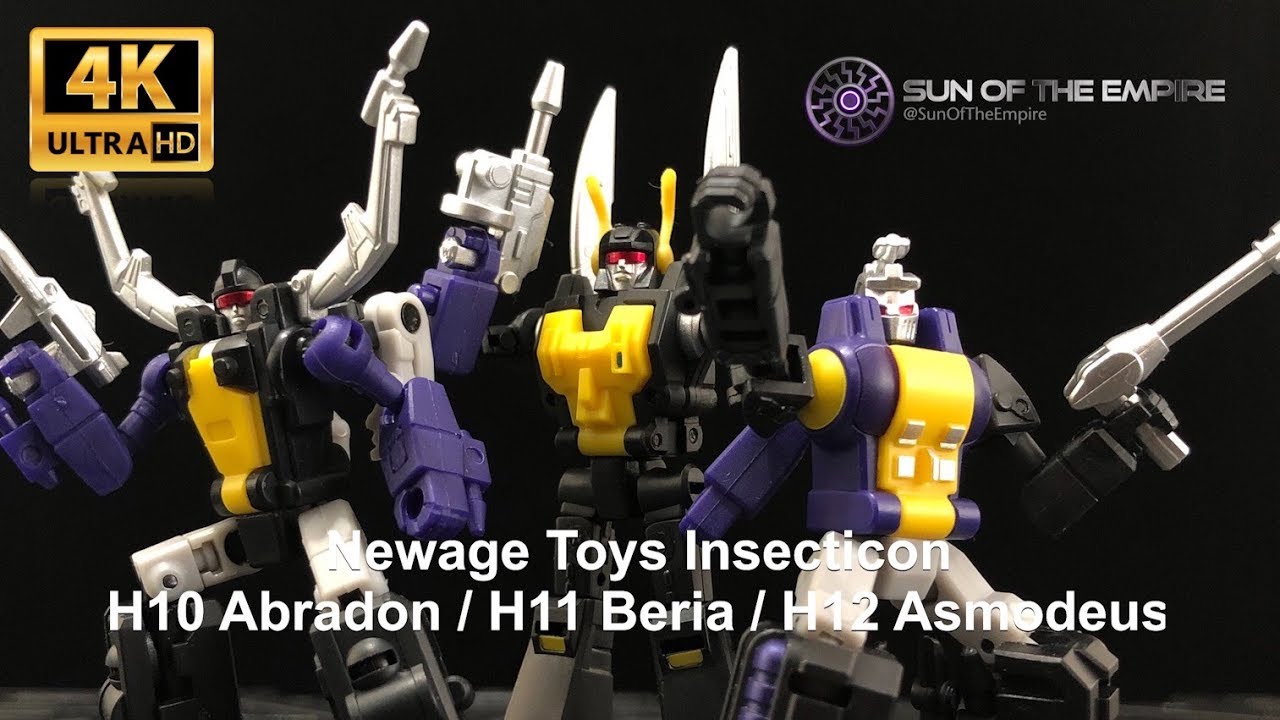 Newage Toys H10 Abradon / Kickback H11 Beria / Shrapnel H12 Asmodeus / Bombshell Q.Review 128