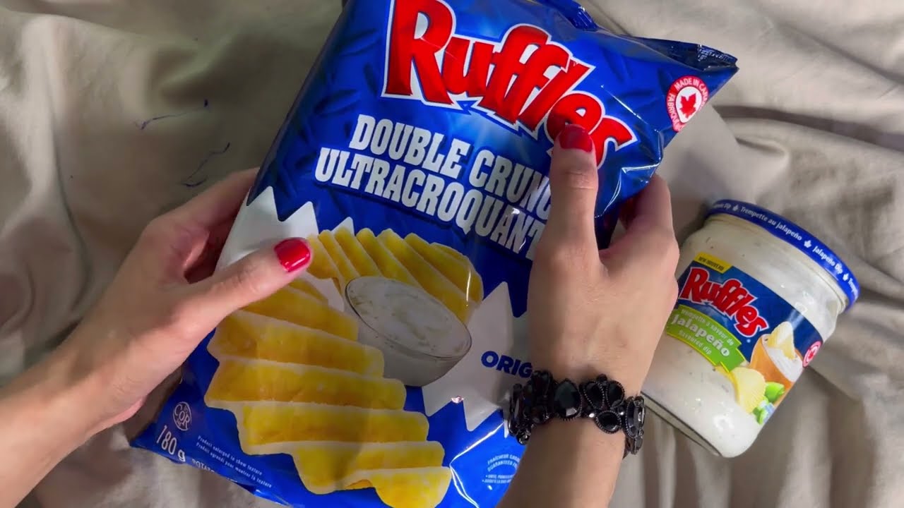 ASMR Eating Chips and Dip !(eating chips) Junk food fix!- Eating Sounds(Whispered)crunching/crunchy!