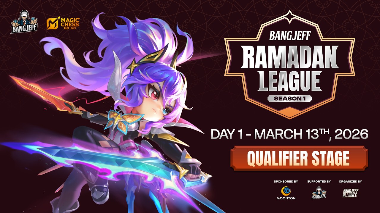 LIVE | BANGJEFF RAMADHAN LEAGUE SEASON 1 – DAY 1 | QUALIFIER STAGE | MAGIC CHESS: GO GO