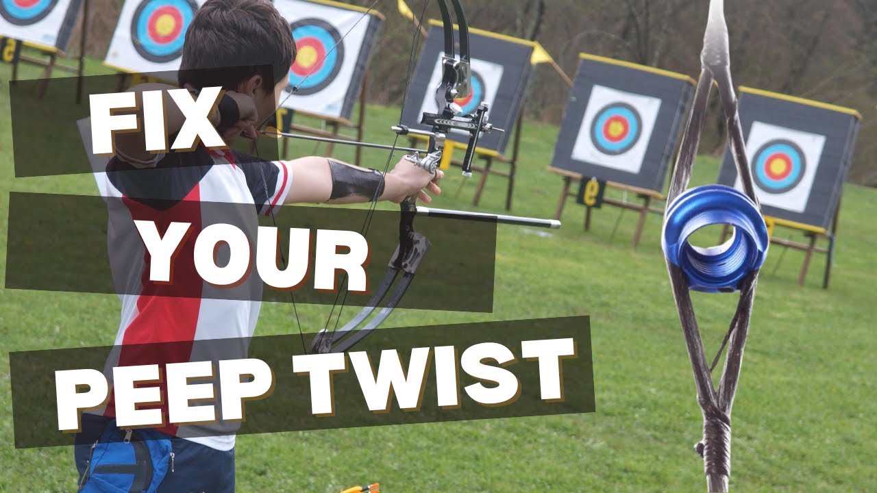 How to Fix peep sight twist or rotation on your Compound bow.
