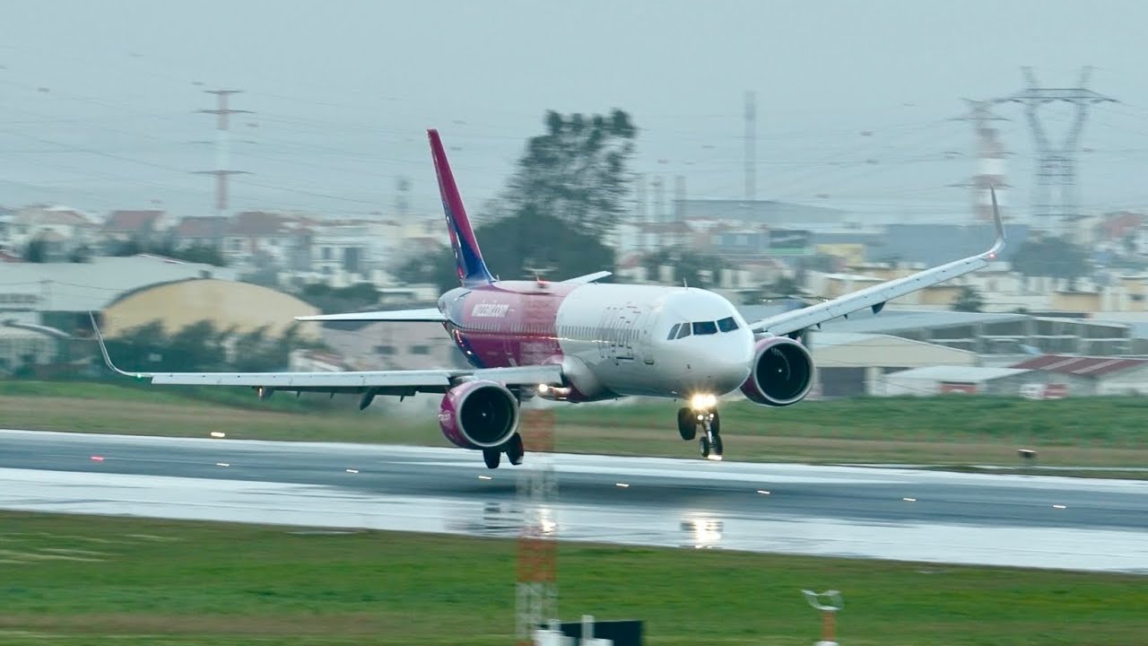 Big Storm Tests Pilots Landings at Lisbon Airport
