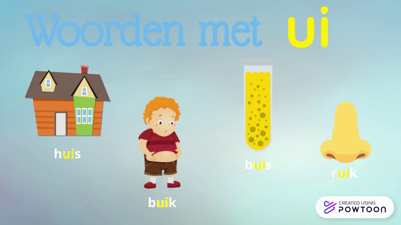 Woorden met ui, oe en ou