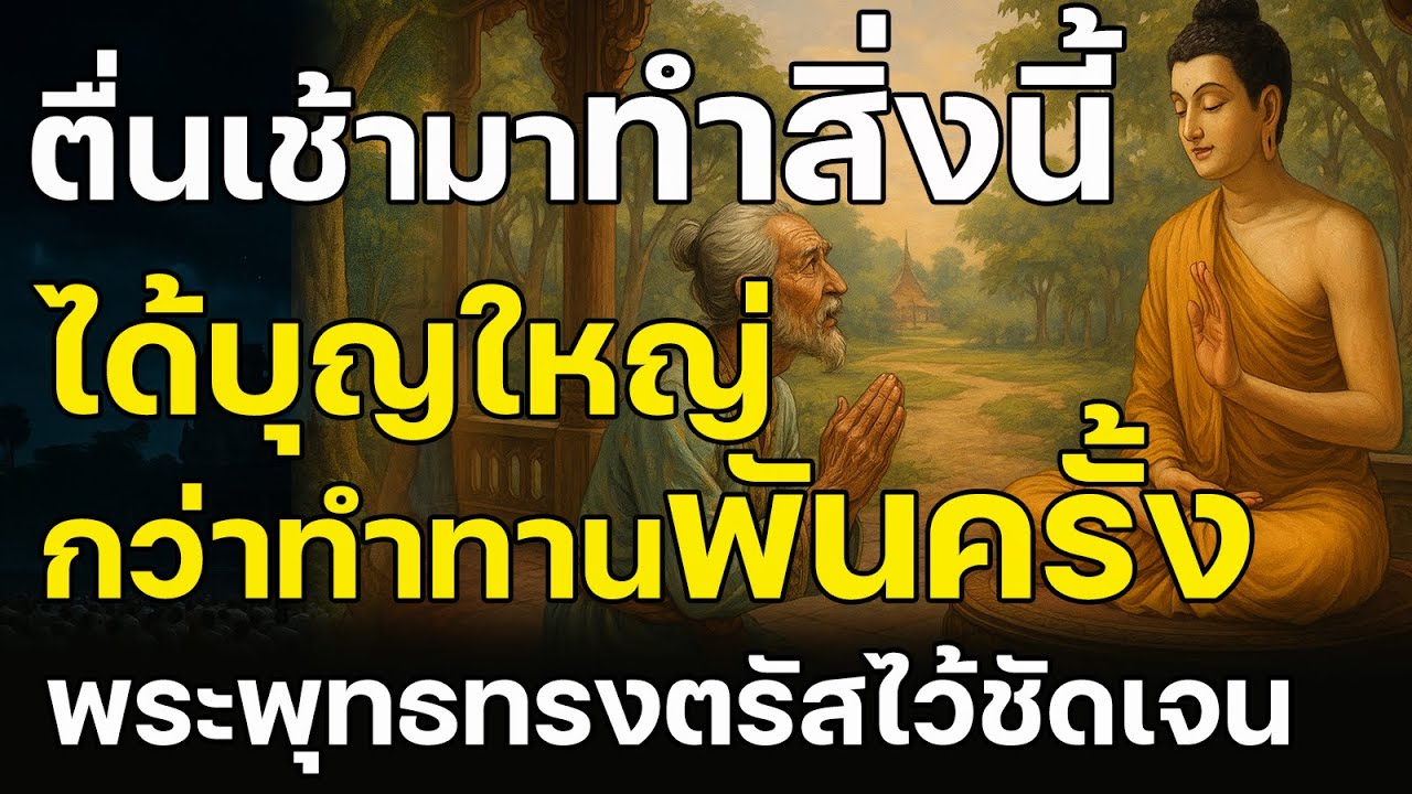 ตื่นเช้ามาทำสิ่งนี้ พระพุทธเจ้าตรัสว่า ได้บุญใหญ่กว่าทำทานร้อยครั้งพันครั้ง