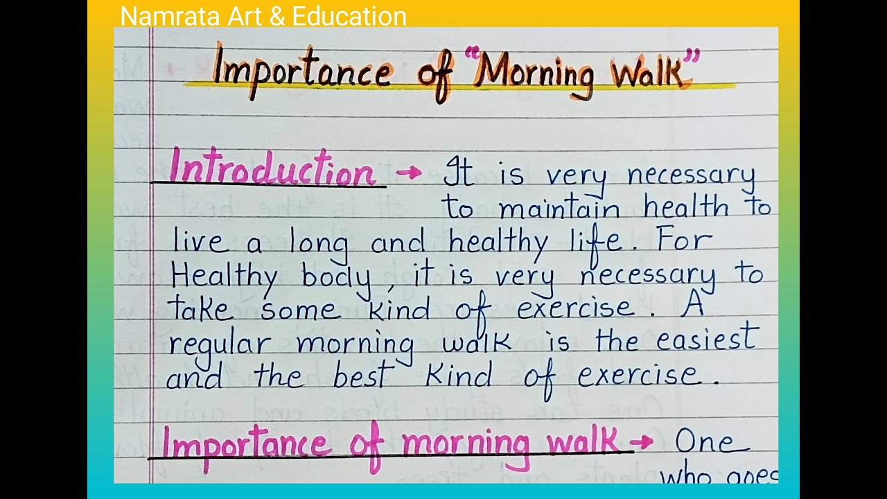 Essay on Importance of Morning walk in English/Morning walk essay writing in English/ Morning walk