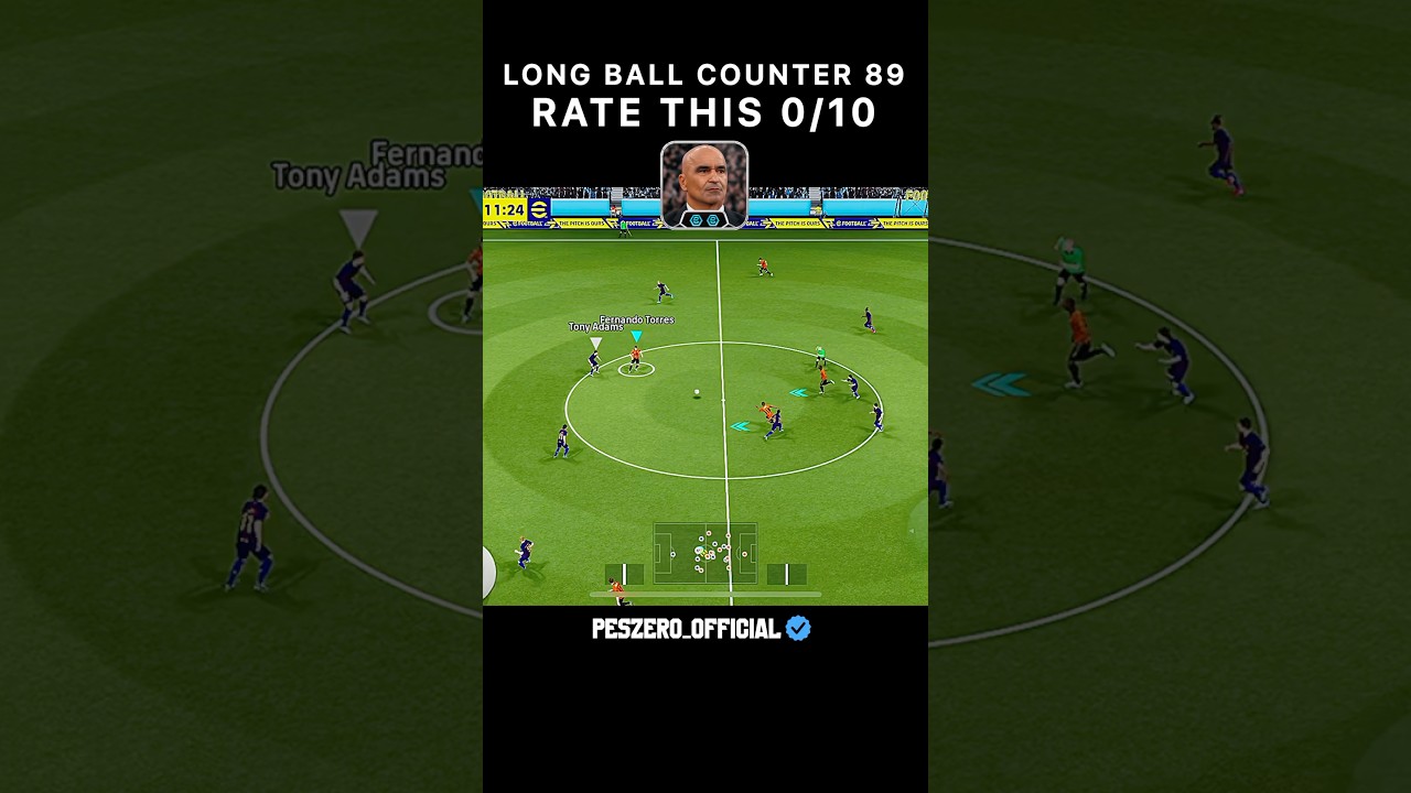 RATE 0/10 R.MARTINEZ LONG BALL COUNTER ATTACK ☠️🔥 #Efootball #martinez  #pes #Efootball2025 #Shorts