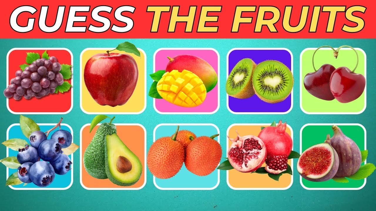 Guess The Fruits Quiz | Can you Guess The 30 Fruits.Apple,mango,kiwi