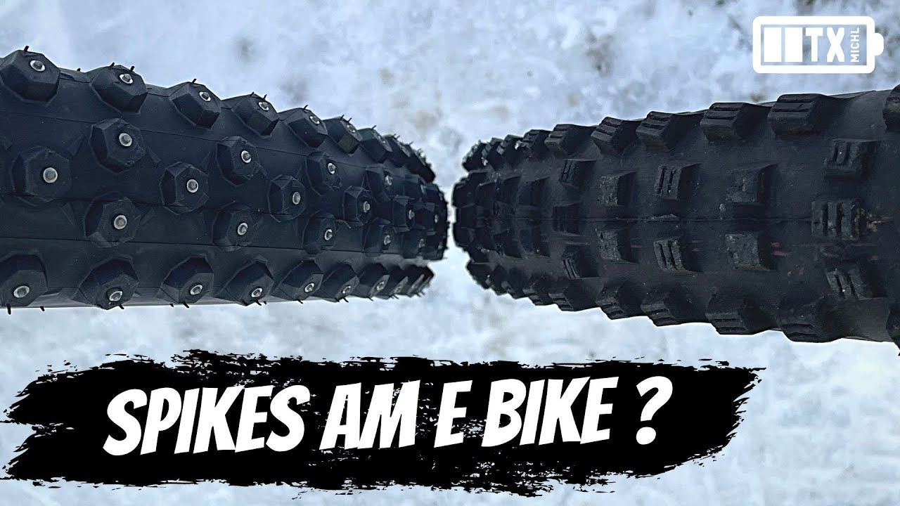 Schützt ein Spike Reifen vor Stürzen...? Schwalbe ICE SPIKER vs MAGIC MARY auf dem E BIKE