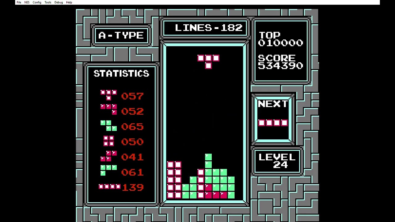 NEW GAME GENIE PB (640,980 points in NES Tetris) | #tetris #nes #retrogaming #retro #gamegenie