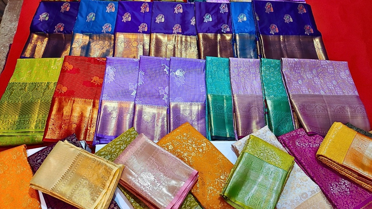 Pure Handloom Kanchi Pattu Sarees -- పెళ్లి ఆఫర్💥Single Delivery - Bhavya Sarees