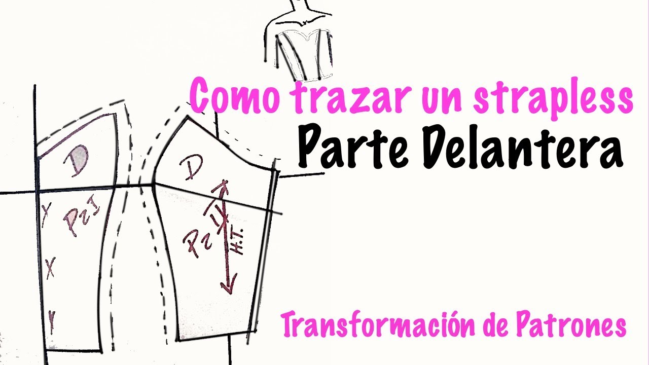 BLUSA STRAPLESS DELANTERO, COMO HACER EL TRAZO