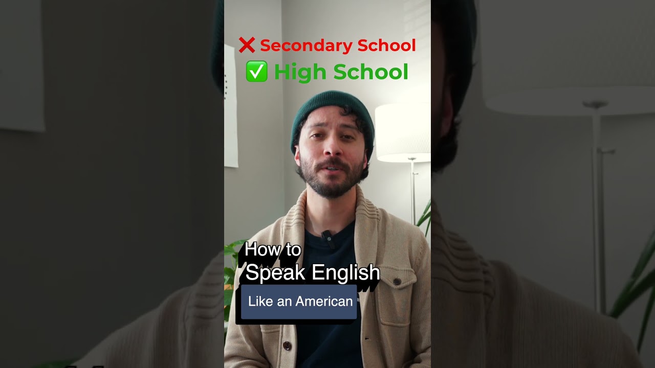 Don't say 'Secondary School' \\ Say 'High School' || #learnenglish