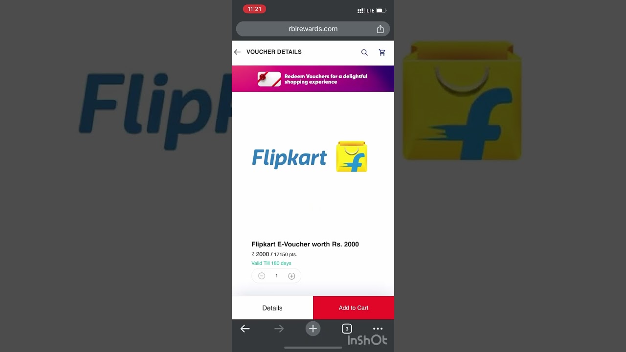 Convert RBL reward points into Flipkart Gift voucher