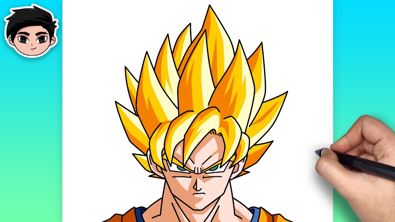 Como Desenhar GOKU Super Saiyan (Dragon Ball)