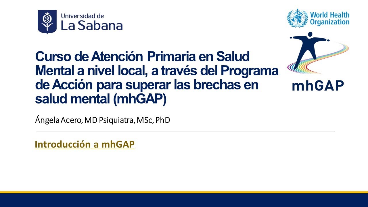 Introducción a la guía mhGAP
