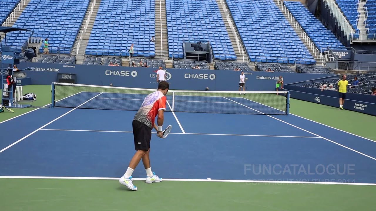 Radek Stepanek Practice US Open 2014 1/2