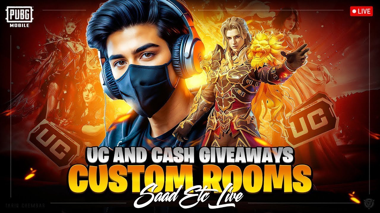 130,000 PKR GIVEAWAY ANNOUNCEMENT | PUBG MOBILE LIVE CUSTOM ROOM & UC GIVEAWAYS - SAAD ETC