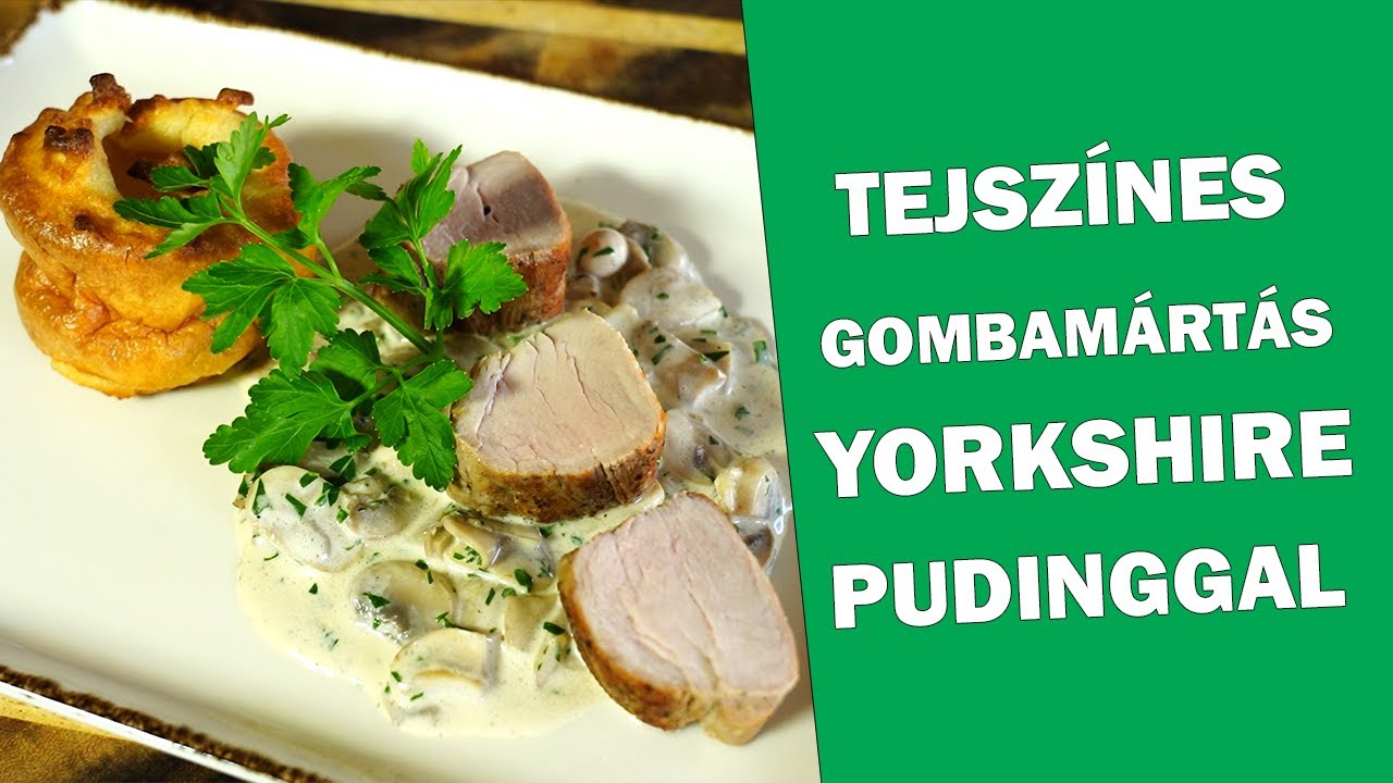 Tejszínes gombamártás YORKSHIRE pudinggal