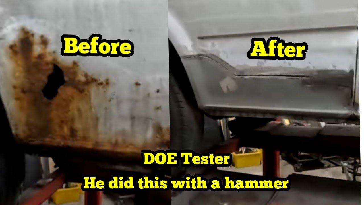 DOE Van dalised Ford Transit How to Repair a Rust Holes and Weld Body Panels part 2