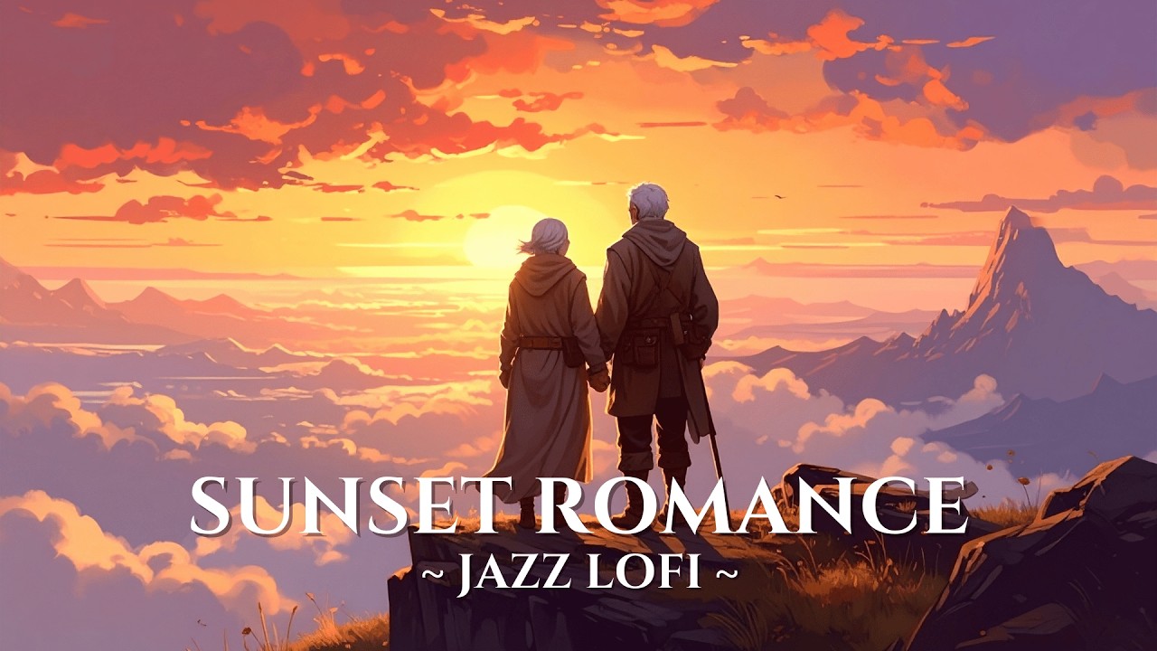 Sunset Romance Jazz Lofi🌅I Warm, Peaceful Lofi for Relax & Focus