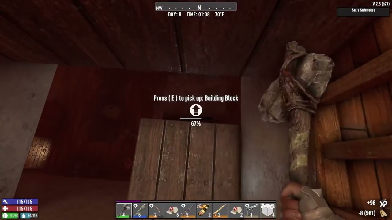 1st Horde Night on 7 Days to Die 2.5 Survival Revival Update