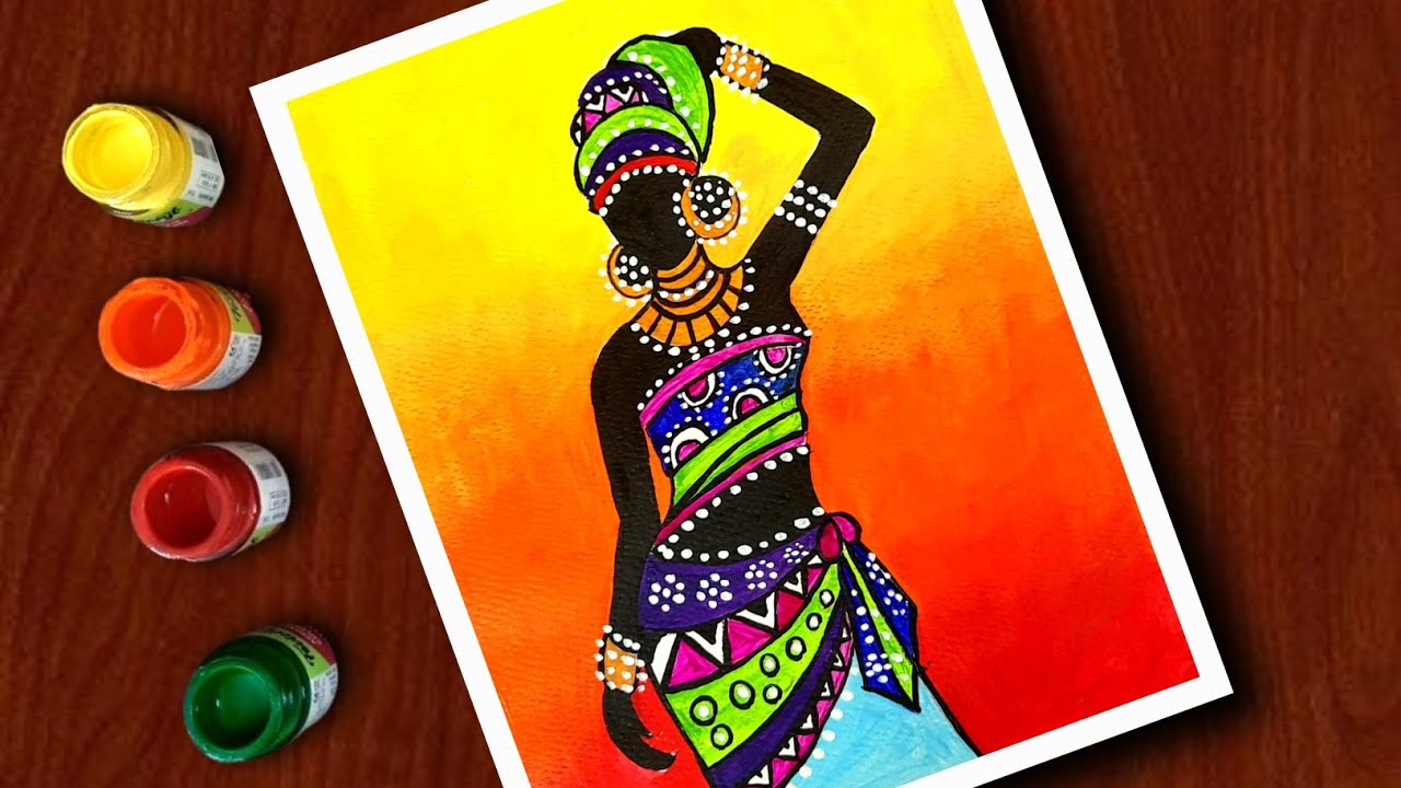Tribal Art painting for beginners | Folk Art | Tribal Art