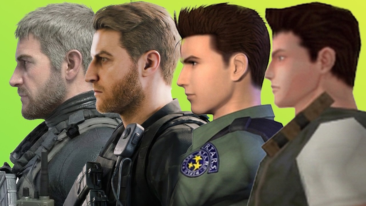 Evolution of CHRIS REDFIELD from RESIDENT EVIL 1996-2026