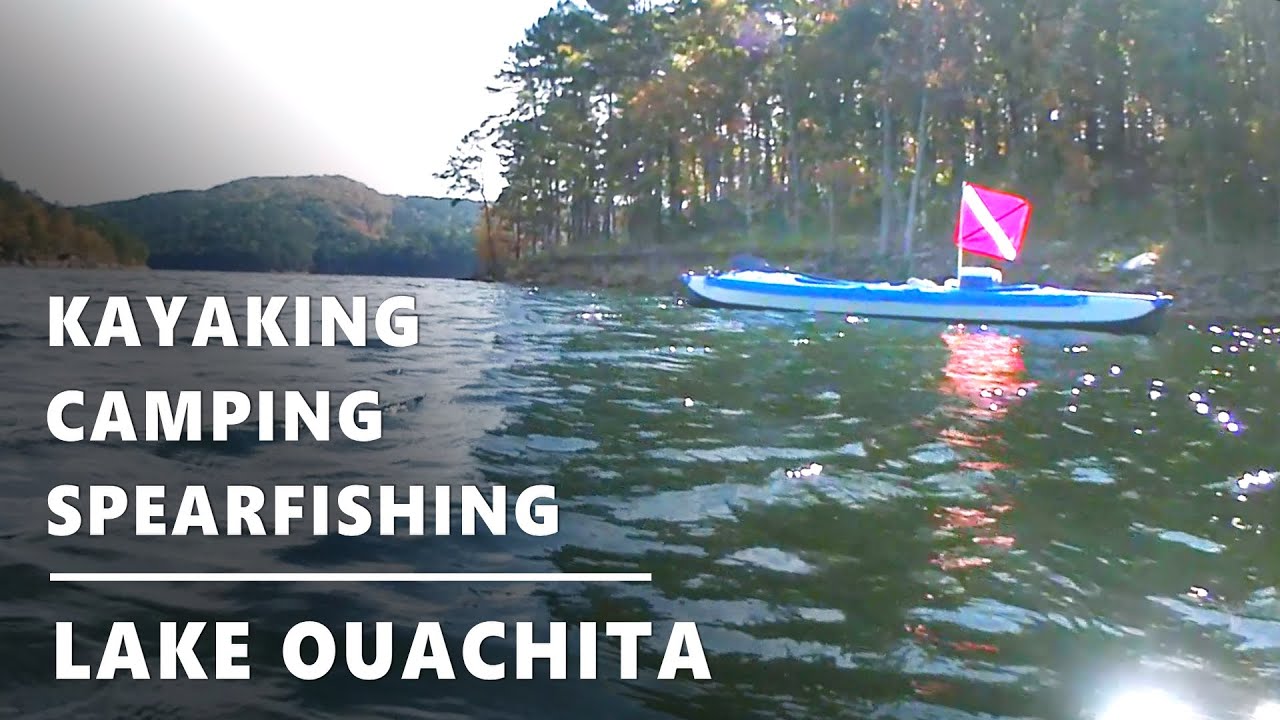 Kayak camping and spearfishing on lake Ouachita