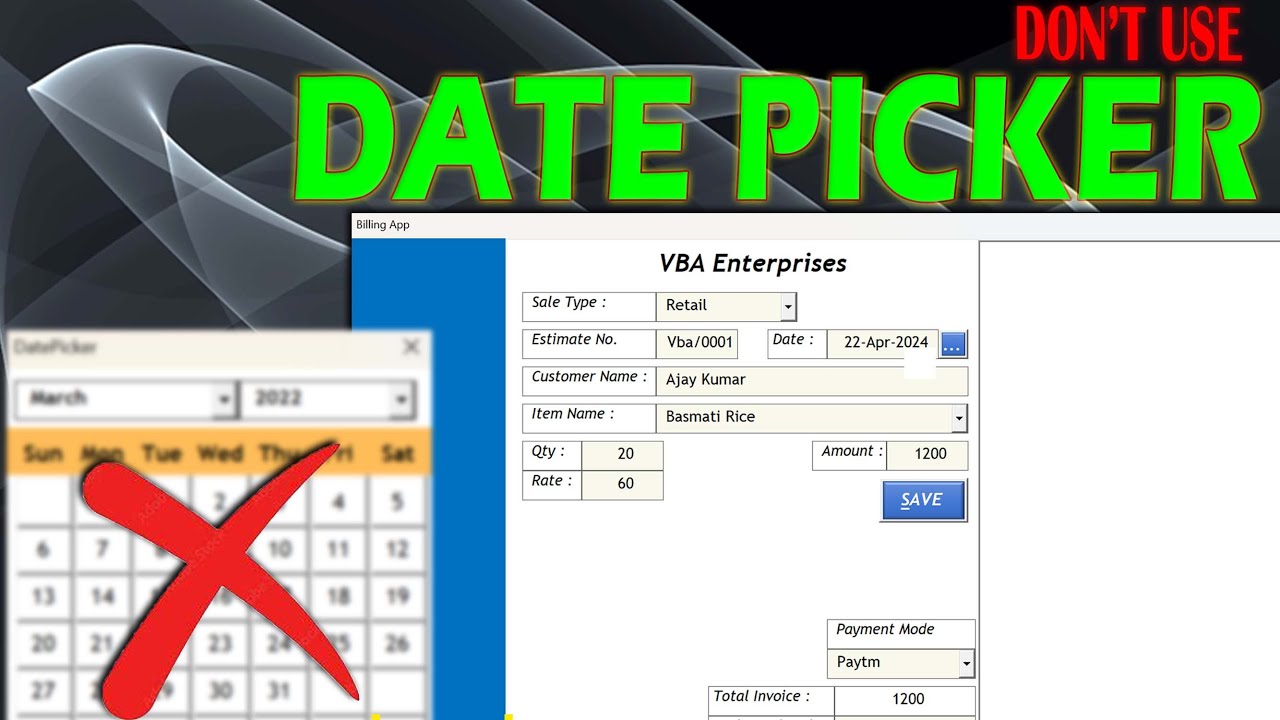 Why Spending Time to Create DATEPICKER in Excel User form