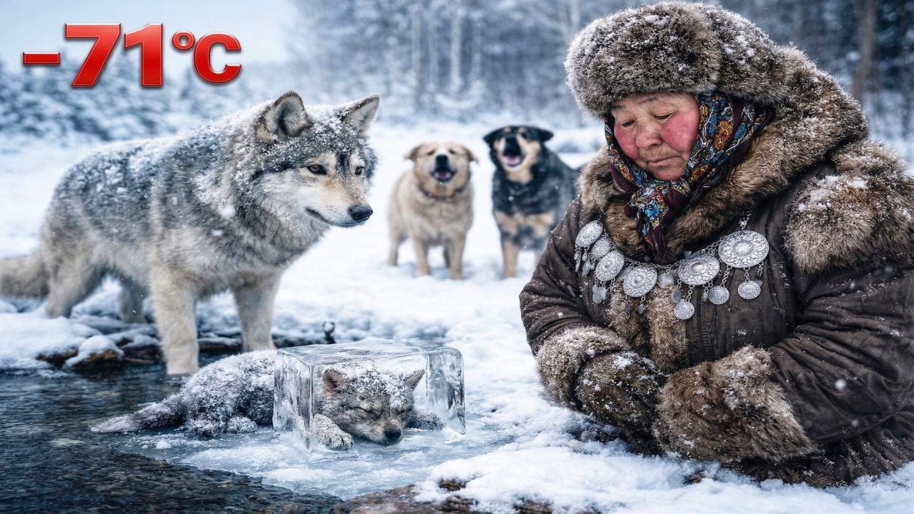 Mother Wolf Begs Grandma to Save Her Frozen Pup | −71°C Snowstorm Rescue
