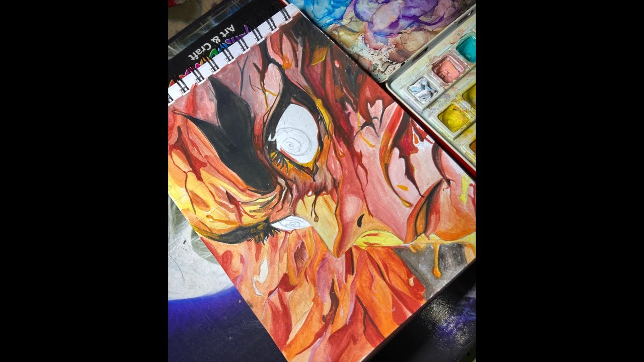Rengoku watercolour drawing