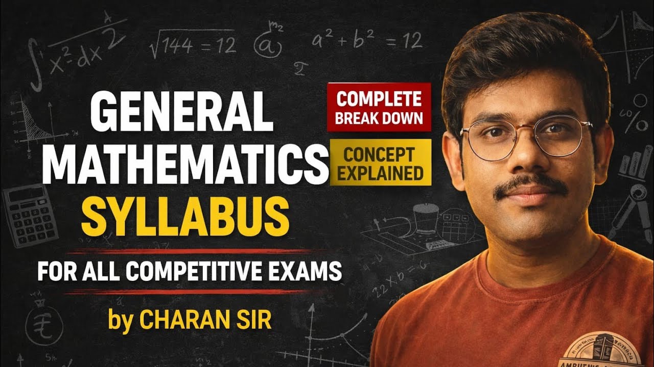 MATHEMATICS || Syllabus & Strategy ||SI Constable SSC RAILWAYS APPSC|| CHARAN Sir
